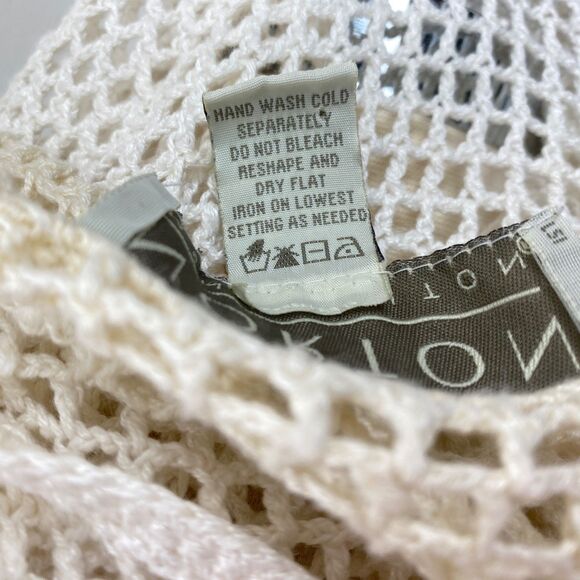 Vintage Norton McNaughton White Crochet Cardigan Small Whimsy Fairy Boho Peasant - Picture 11 of 11